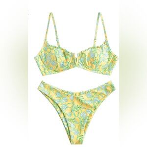 Floral Yellow Bikini Set